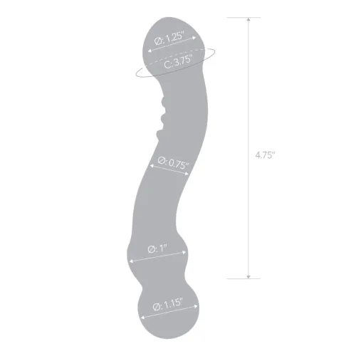 glas curved g-spot - szklany model anatomiczny, szkło borokrzemowe 15 cm na Arena.pl