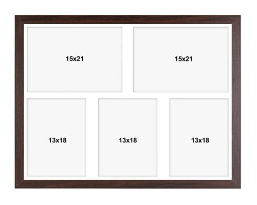 Ramka na 5 zdjęć Hekla 40x50x5 MDF galeria zdjęć brązowy 1szt. na Arena.pl