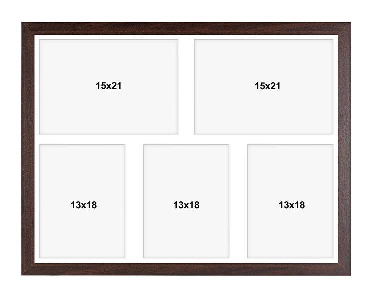 Ramka na 5 zdjęć Hekla 40x50x5 MDF galeria zdjęć brązowy 1szt. zdjęcie 3