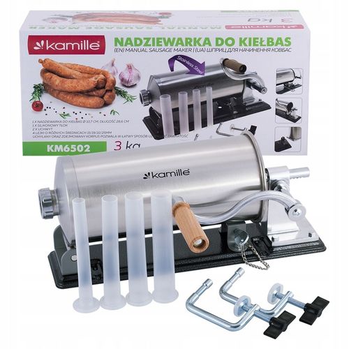 NADZIEWARKA 3 kg kiełbasy MASZYNKA do kiełbas szpryca KAMILLE na Arena.pl