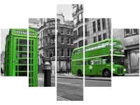 70 100CM OBRAZ 5 ELEM LIMONKOWA ULICA DRUK PŁÓTNO