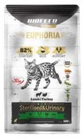 EUPHORIA Cat STERILISED&URINARY Indyk&Jagnięc 400