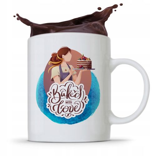 Kubek Prezent Dla Piekarza Baked With Love Z Nadrukiem Ze Zdjęciem na Arena.pl