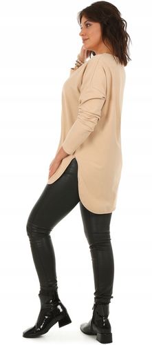 F630 Oversizowa asymetryczna TUNIKA długi rękaw L/XL na Arena.pl