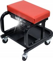 TABORET WARSZTATOWY Z SZUFLADĄ NA KÓŁKACH OBITY WINYLEM YATO YT-08791