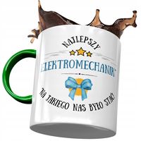 Kubek Zielony Elektromechanika Najlepszy Prezent Z Nadrukiem Ze Zdjęciem