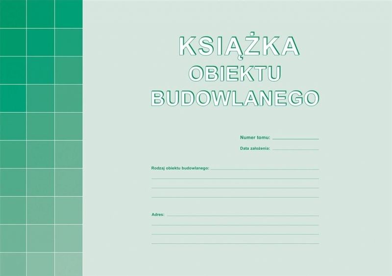 KSIĄŻKA OBIEKTU BUDOWLANEGO A5 zdjęcie 1