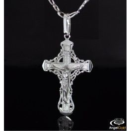 SREBRNY KRZYŻ DUŻY Z UKRZYŻOWANYM JEZUSEM PRÓBA SREBRA 925 zdjęcie 4
