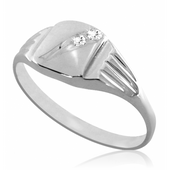 SREBRNY SYGNET Z CYRKONIAMI PRÓBA SREBRA 925 GRAWER GRATIS