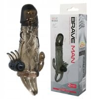 Nakładka wibracyjna ze stymulatorem łechtaczki i ringiem na jądra, TPR.