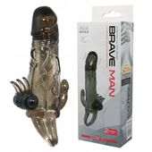 Nakładka wibracyjna ze stymulatorem łechtaczki i ringiem na jądra, TPR.