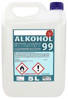 ETANOL 99,9% SPIRYTUS REKTYFIKOWANY ODWODNIONY ODKAŻANIE ROZPUSZCZALNIK 5L