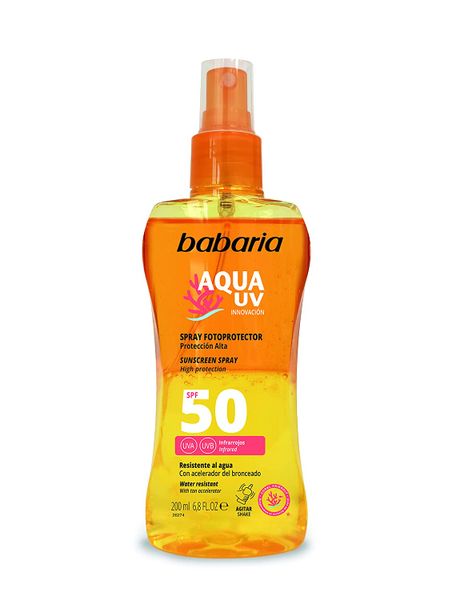 Babaria Aqua Uv Spray Do Opalania SPF50 zdjęcie 1