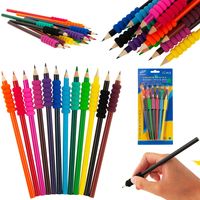 kredki ZESTAW KREDEK Z UCHWYTEM PIANKOWYM 12SZT