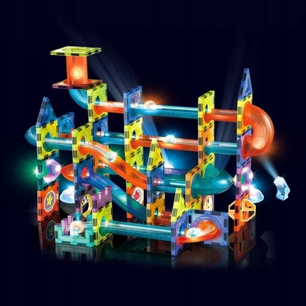 Klocki magnetyczne Woopie Light Magnetic Blocks 75 elementów zdjęcie 6