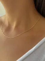 ZŁOTY ŁAŃCUSZEK pr.585 LISI OGON NASZYJNIK 45cm DIAMENTOWY POŁYSK + GRATIS