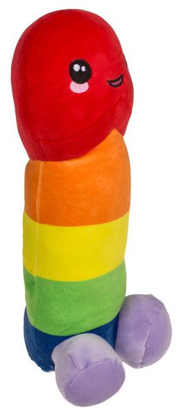 Rainbow Pluszowy Mały Penisek Do Ściskania 30 Cm Prezent zdjęcie 4