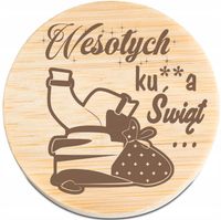 OTWIERACZ do piwa DREWNIANY personalizacja grawer Wesołych świąt