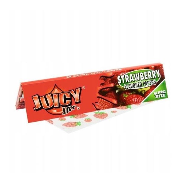 Bibułki Juicy Jay's Strawberry King Size Slim zdjęcie 1
