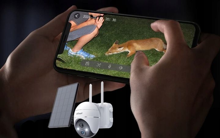 ZEWNĘTRZNA SOLARNA KAMERA OBROTOWA BATERIE WIFI 3MP 64GB Z PANELEM SOLARNYM zdjęcie 10