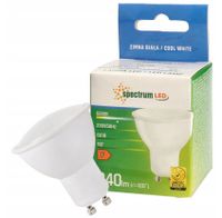 Żarówka LED GU10 7,5W 230V zimna CW WOJ+14594 SPECTRUM LED