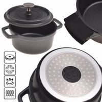 GARNEK TRADYCYJNY ALUMINIOWY Z POKRYWKĄ GAZ INDUKCJA KAMILLE