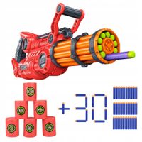 PISTOLET DART ZONE NITROSHOT MINIGUN LANCER ZESTAW CELE PIANKOWE I STRZAŁKI