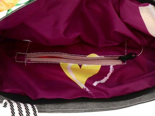 V2 TORBA PLAŻOWA SUMMER VIBES ZAPINANA SHOPPER TOREBKA NA PLAŻĘ PIKNIK MIX na Arena.pl