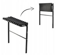 Ławka składana cmentarna kontemplacyjna na cmentarz 68cm czarna CHM