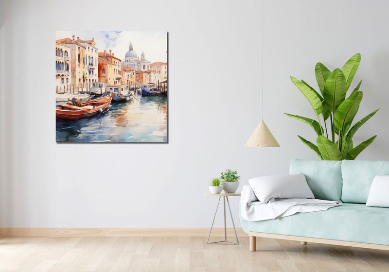 Obraz 90x90cm Wenecka Impresja zdjęcie 2