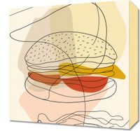 Obraz 40x40cm Cieniutki Burger