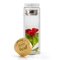 BUTELKA termiczna SZKLANA ZAPARZACZ prezent upominek dla MAMY + GRAWER