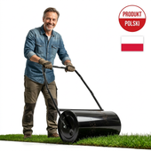 WALEC OGRODOWY STALOWY DO TRAWY TRAWNIKA METALOWY 50CM POJEMNOŚĆ 30L