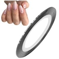 Nitka tasiemka do zdobień paznokci 20m srebrna