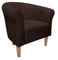 Fotel Milo Mikrofaza 4 brąz nogi 20 buk