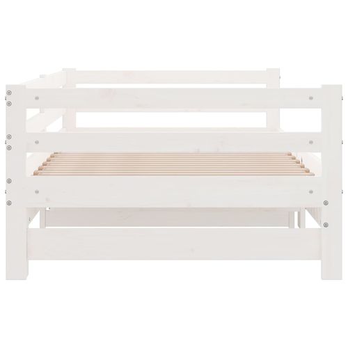 Łóżko wysuwane bez materaca, białe, 80x200 cm na Arena.pl