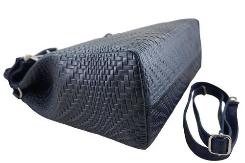 Elegancka torebka do pracy - Granatowa na Arena.pl