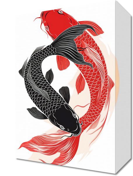 Obraz 20x30cm Yin i Yang Koi zdjęcie 1