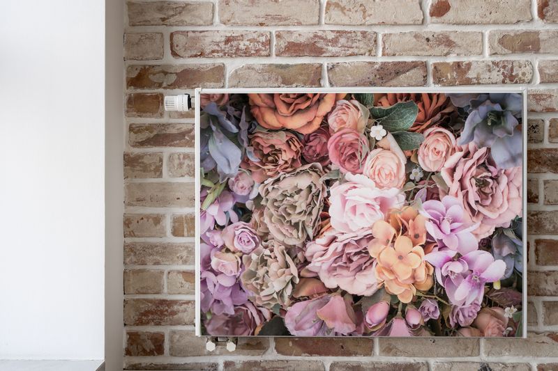 Mata MAGNETYCZNA Na Kaloryfer Bukiet Kwiatów Styl Retro 120cm x 60cm zdjęcie 6