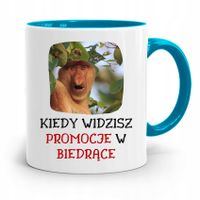 Kubek Błękitny Nosacz Janusz Promocja W Biedrze Z Nadrukiem Ze Zdjęciem