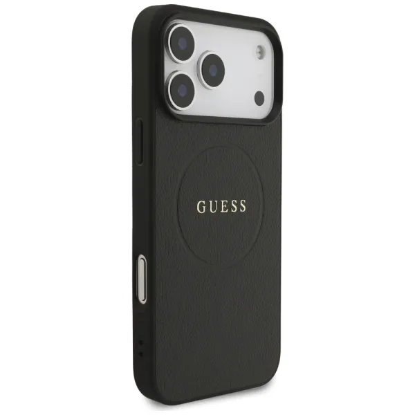 etui guess grained ring magsafe do iphone 17 pro max - czarne zdjęcie 4