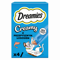 Dreamies Creamy Karma uzupełniająca dla kotów z łososiem 40 g (4 x 10 g)