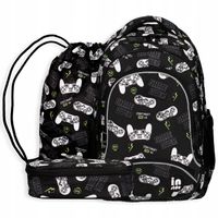 Zestaw plecak szkolny do klas 1-3 dla pierwszoklasisty pady gamingowy