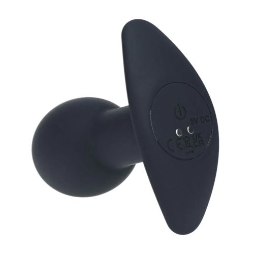 Single Bulb Vibrating Silicone Anal Plug - Black na Arena.pl