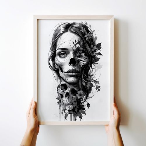 Plakat kobieta zombie portret 61x91 cm na Arena.pl