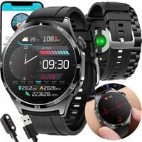 SMARTWATCH ZEGAREK MĘSKI CZARNY ELEGANCKI POMIARY EKG JĘZYK POLSKI ROZMOWY