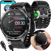 SMARTWATCH ZEGAREK MĘSKI CZARNY ELEGANCKI POMIARY EKG JĘZYK POLSKI ROZMOWY