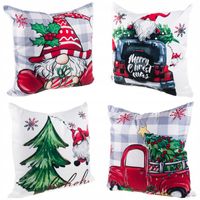 POSZEWKI NA PODUSZKI ŚWIĄTECZNE DEKORACYJNE NA ZAMEK 45X45CM ZESTAW 4SZT.