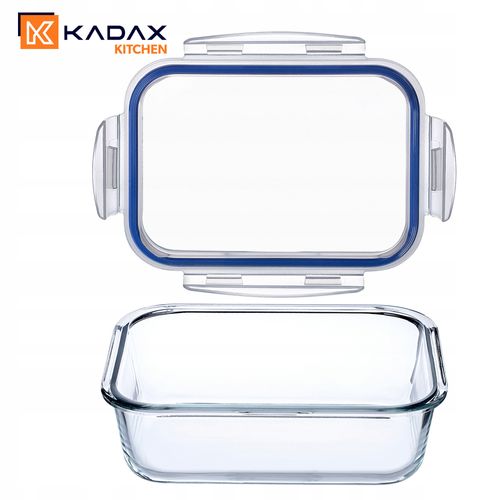 KADAX Szklany Pojemnik Na Żywność 370ml Z Pokrywką Śniadaniówka na Arena.pl