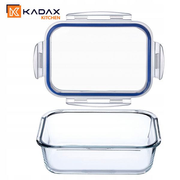 KADAX Szklany Pojemnik Na Żywność 370ml Z Pokrywką Śniadaniówka zdjęcie 6